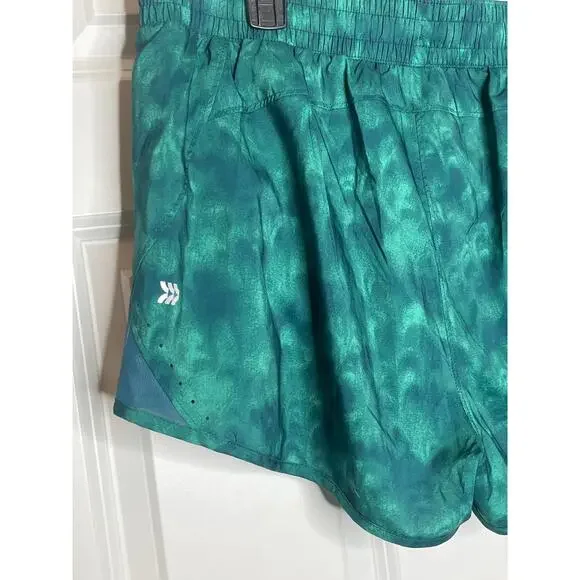 All In Motion Green Running Shorts with Liner Large